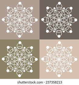 Round vector ornament Mandala. Traditional orient symbol. Print