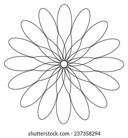 Round vector ornament Mandala. Traditional orient symbol. Print