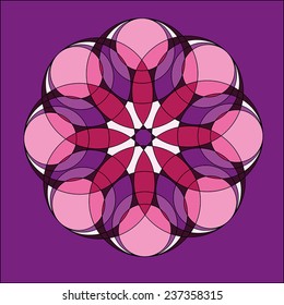 Round vector ornament Mandala. Traditional orient symbol. Print