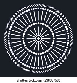 Round vector ornament Mandala. Traditional orient symbol. Print