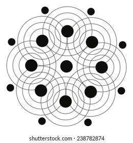 Round vector ornament Mandala. Traditional orient symbol. Print