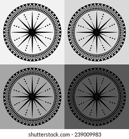 Round vector ornament Mandala. Traditional orient symbol. Print