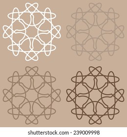 Round vector ornament Mandala. Traditional orient symbol. Print