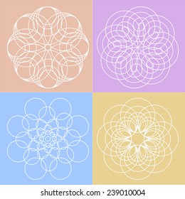 Round vector ornament Mandala. Traditional orient symbol. Print