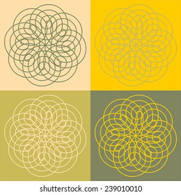 Round vector ornament Mandala. Traditional orient symbol. Print