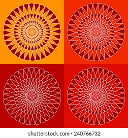 Round vector ornament Mandala. Traditional orient symbol. Print