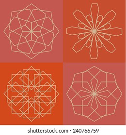 Round vector ornament Mandala. Traditional orient symbol. Print