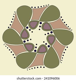 Round vector ornament Mandala. Traditional orient symbol. Print