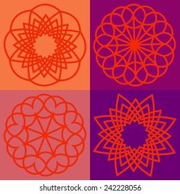 Round vector ornament Mandala. Traditional orient symbol. 