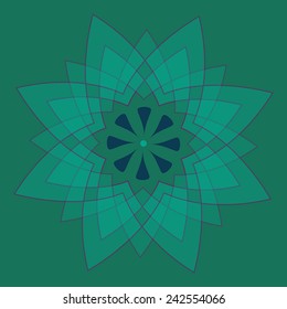 Round vector ornament Mandala. Traditional orient symbol. Print