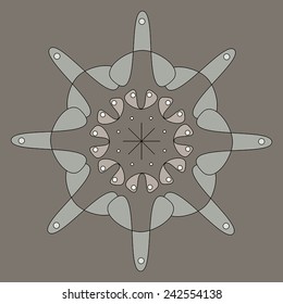 Round vector ornament Mandala. Traditional orient symbol. Print
