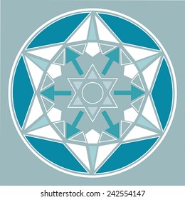 Round vector ornament Mandala. Traditional orient symbol. Print