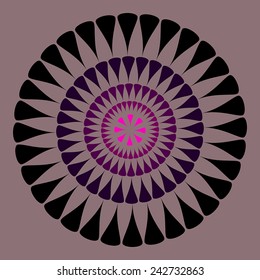 Round vector ornament Mandala. Traditional orient symbol. Print