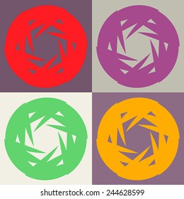 Round vector ornament Mandala. Traditional orient symbol. Print