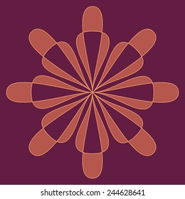 Round vector ornament Mandala. Traditional orient symbol. Print