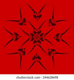 Round vector ornament Mandala. Traditional orient symbol. Print