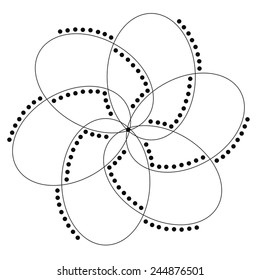 Round vector ornament Mandala. Traditional orient symbol. Print