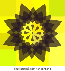 Round vector ornament Mandala. Traditional orient symbol. Print