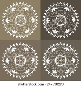 Round vector ornament Mandala. Traditional orient symbol. Print