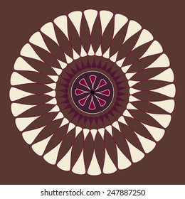 Round vector ornament Mandala. Traditional orient symbol. 
