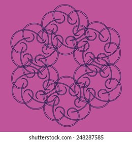 Round vector ornament Mandala. Traditional orient symbol. Print