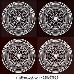 Round vector ornament Mandala. Traditional orient symbol. Print