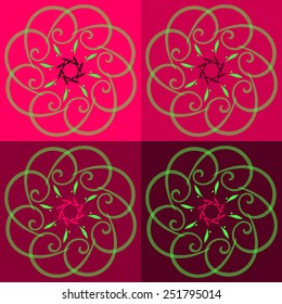 Round vector ornament Mandala. Traditional orient symbol. Print