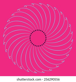 Round vector ornament Mandala. Traditional orient symbol. Print