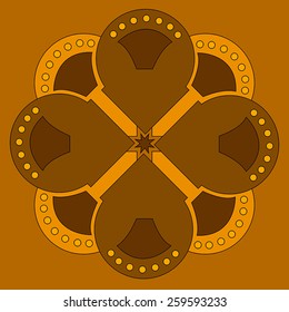 Round vector ornament Mandala. Traditional orient symbol. Print
