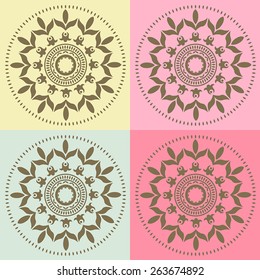 Round vector ornament Mandala. Traditional orient symbol. Print