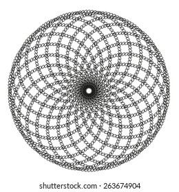 Round vector ornament Mandala. Traditional orient symbol. Print