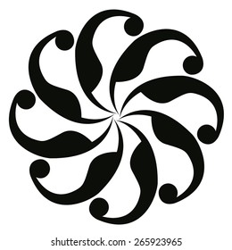 Round vector ornament Mandala. Traditional orient symbol. Print
