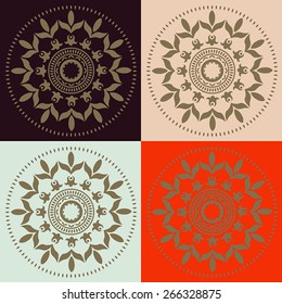 Round vector ornament Mandala. Traditional orient symbol. Print