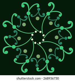 Round vector ornament Mandala. Traditional orient symbol. 