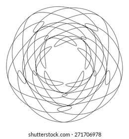 Round vector ornament Mandala. Traditional orient symbol. Print