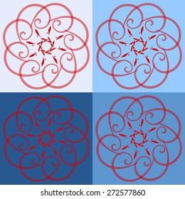 Round vector ornament Mandala. Traditional orient symbol. Print