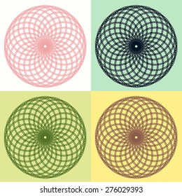 Round vector ornament Mandala. Traditional orient symbol. Print
