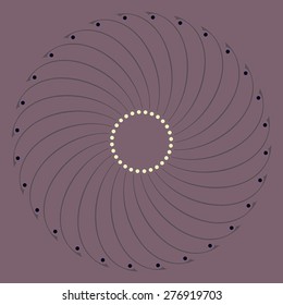 Round vector ornament Mandala. Traditional orient symbol. Print