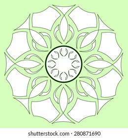 Round vector ornament Mandala. Traditional orient symbol. 