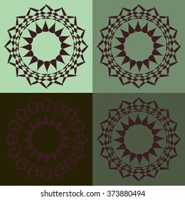 Round vector ornament Mandala. Traditional orient symbol. 