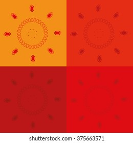 Round vector ornament Mandala. Traditional orient symbol. 
