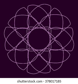 Round vector ornament Mandala. Traditional orient symbol. 