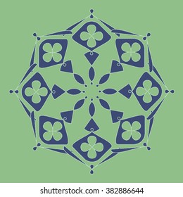  Round vector ornament Mandala. Traditional orient symbol. 