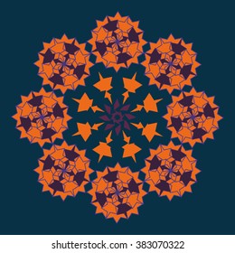 Round vector ornament Mandala. Traditional orient symbol. 