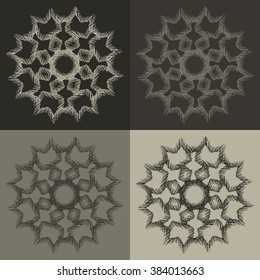 Round vector ornament Mandala. Traditional orient symbol. 