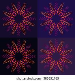Round vector ornament Mandala. Traditional orient symbol. 
