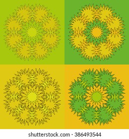 Round vector ornament Mandala. Traditional orient symbol. 