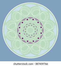  Round vector ornament Mandala. Traditional orient symbol. 
