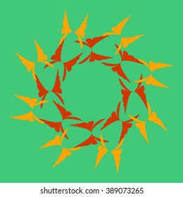 Round vector ornament Mandala. Traditional orient symbol. 