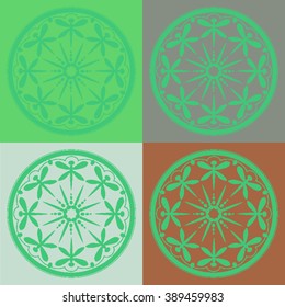 Round vector ornament Mandala. Traditional orient symbol. 